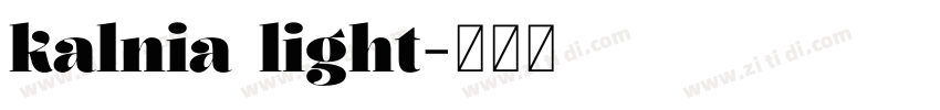 kalnia light字体转换